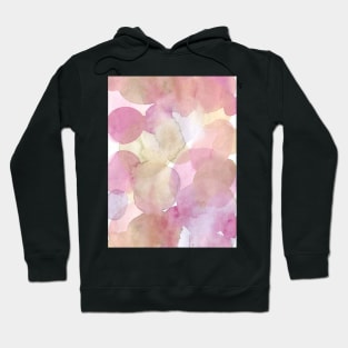 Popping Blush Bubbles  - Minimalist Abstract Watercolor Painting Hoodie